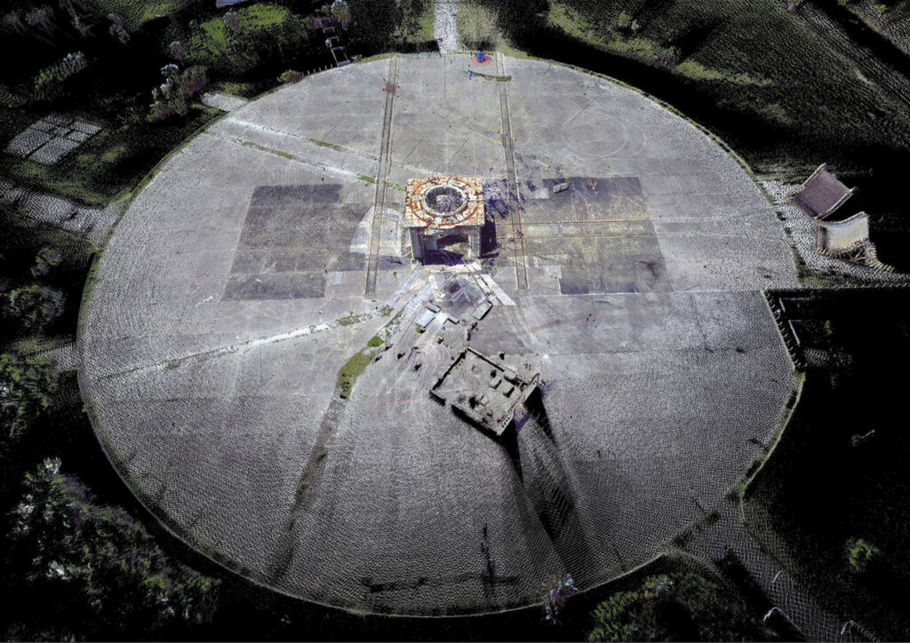 An overhead view of LC-34's launchpad, which measures 430 feet in diameter, was created by archaeologists using lidar and photogrammetry.