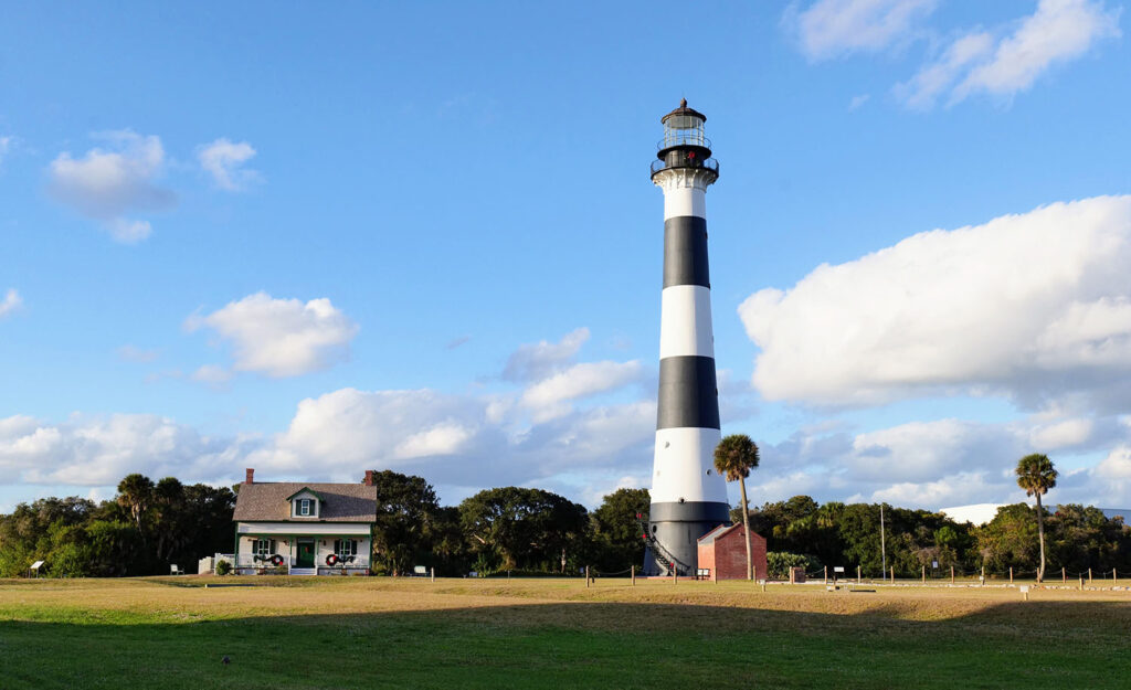 Cape Canaveral's iconic striped nineteenth-century lighthouse