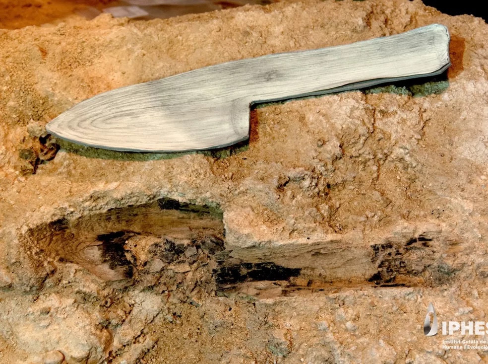 Impression of a wooden object thought to be a club