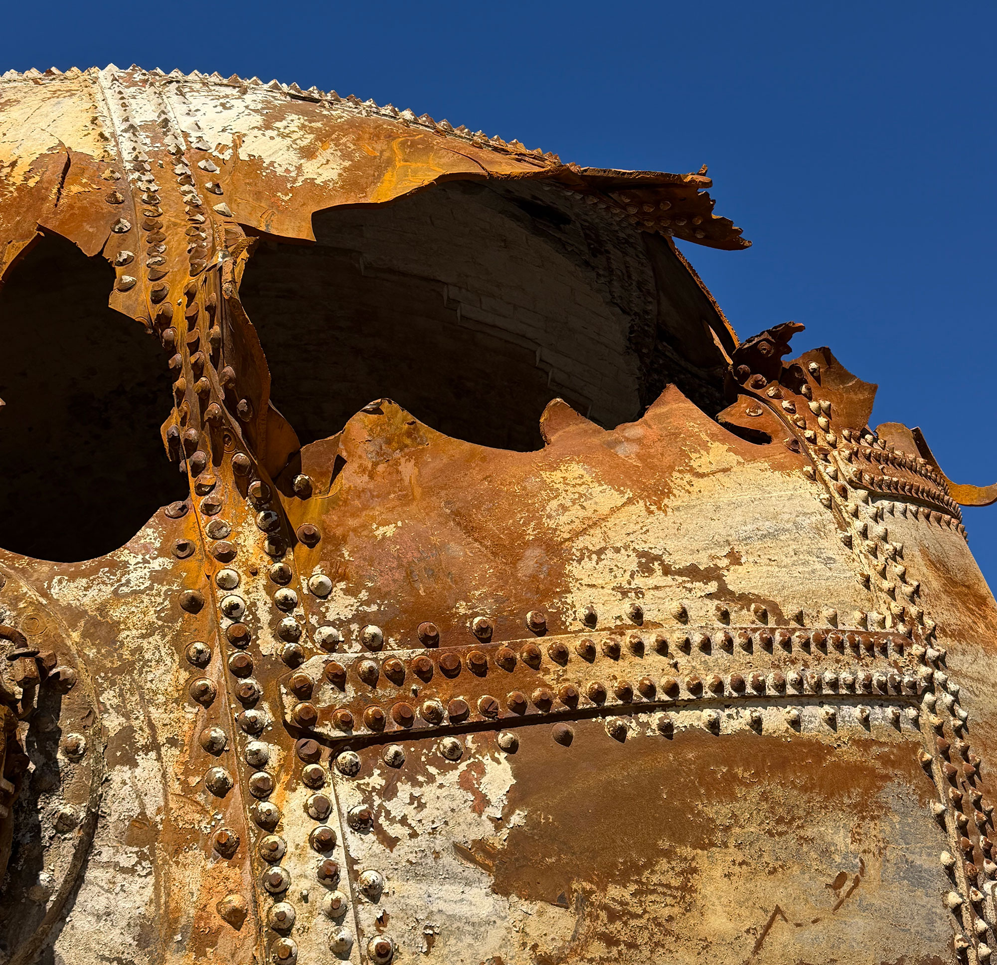 Detail of giant steel ball